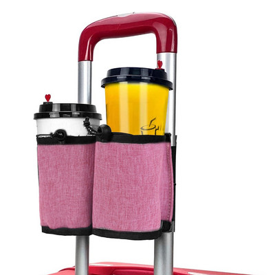 Bőrönd karfa tárolótáska Utazós vízpohár italtároló táska Húzórúd fogantyús univerzális táska