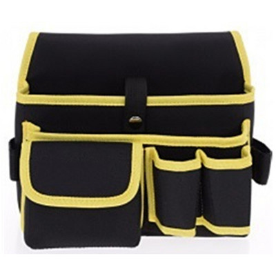 Több zsebes szerszámtáska, oxfordi szövetből készült vízálló szövetből készült szerszámkészlet válltestű, hardver szerelő villanyszerelő vászon övvel