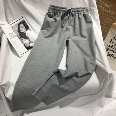 Masszív nadrágok női széles szárú elasztikus derékkötés Új laza, egyszerű iskolás lányok, légáteresztő puha, rugalmas, összjátékos Ulzzang divatos