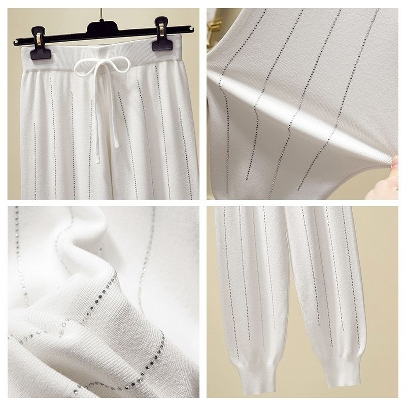 Diamonds Bling Γυναικεία Cropped Παντελόνια Κορεάτικη μόδα Παντελόνι Pencil Casual Joggers Ψηλόμεση Streetwear Harem Παντελόνι Reflective