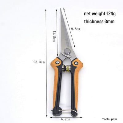 Foarfece de tăiat de grădină Foarfece din oțel inoxidabil pentru cules de fructe Toață de tuns plante de grădină Foarfece de tăiere pentru tăiere Trimmer Instrument de grădină