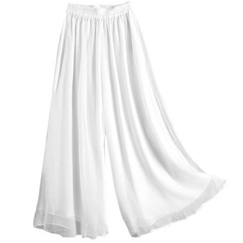 Παντελόνι με φαρδύ πόδι Γυναικείο παντελόνι Loose σιφόν λεπτό παντελόνι ψηλόμεσο ίσιο casual καλοκαιρινό ρετρό παντελόνι σε παραδοσιακό στυλ