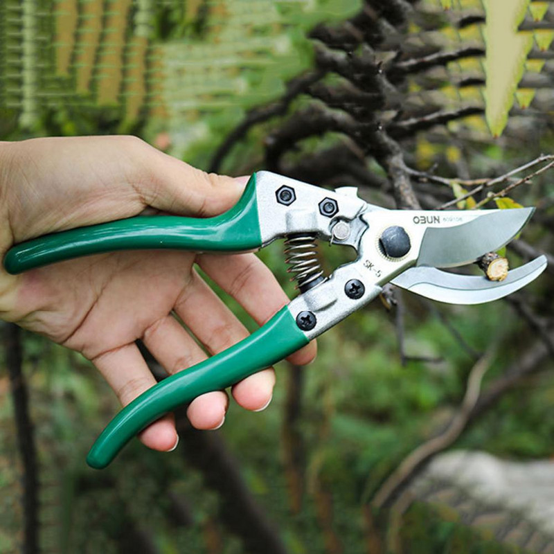 Metszőolló elasztikus rugós éles penge ívelt élű ágvágó metszővágó csúszásgátló fogantyú Biztonsági retesz metszővágó kerti szerszám
