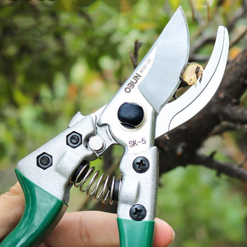Metszőolló elasztikus rugós éles penge ívelt élű ágvágó metszővágó csúszásgátló fogantyú Biztonsági retesz metszővágó kerti szerszám