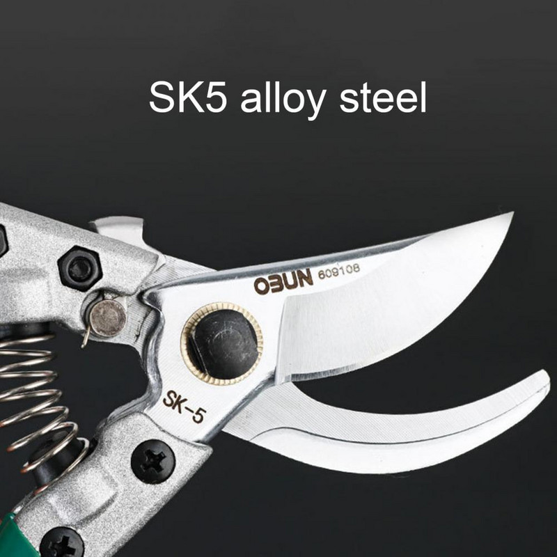 Metszőolló elasztikus rugós éles penge ívelt élű ágvágó metszővágó csúszásgátló fogantyú Biztonsági retesz metszővágó kerti szerszám