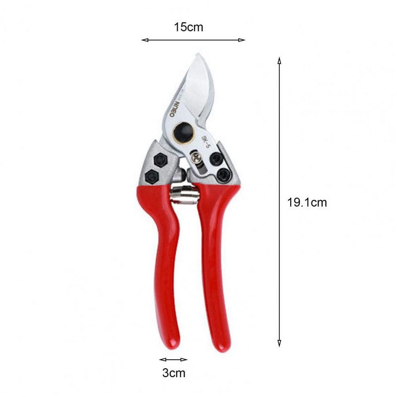 Metszőolló elasztikus rugós éles penge ívelt élű ágvágó metszővágó csúszásgátló fogantyú Biztonsági retesz metszővágó kerti szerszám