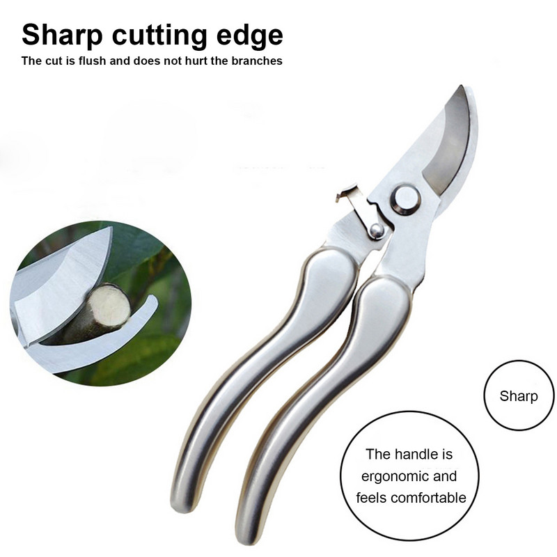 304 nerūsējošā tērauda augļu dārza un dārza grieznes šķēres augļu koku šķēres rokas instrumenti pundurkociņš dārza piederumi potēšanas rīks