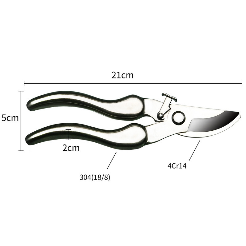 304 nerūsējošā tērauda augļu dārza un dārza grieznes šķēres augļu koku šķēres rokas instrumenti pundurkociņš dārza piederumi potēšanas rīks
