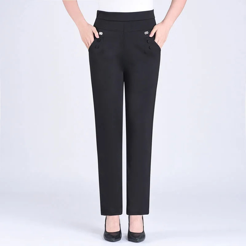 2022. aasta uued suvised naiste püksid vabaaja kõrge vöökohaga elastsed haaremipüksid vabad püksid, naiste sirged püksid 5XL