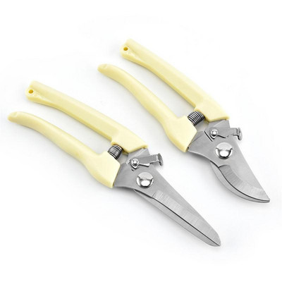 Удобни градински ножици 17x.24.x8cm Градинска ножица Цвят Бежов Ножица за овощни градини Ръчни инструменти Лесни за носене Издръжливи малки