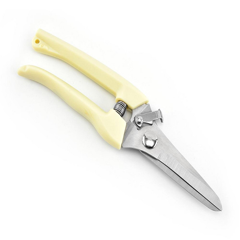 Ērtas dārza šķēres 17x.24.x8cm dārza atzarošanas šķēres Krāsa bēša augļu dārza šķēres Rokas instrumenti Viegli pārnēsājami Izturīgi Mazi