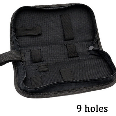 Melns daudzfunkcionāls audekla pulksteņu remonts pārnēsājama instrumentu soma rāvējslēdzēja uzglabāšanas rīks rāvējslēdzēja organizatora instrumenta daļu uzglabāšanas soma