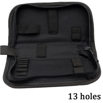 Melns daudzfunkcionāls audekla pulksteņu remonts pārnēsājama instrumentu soma rāvējslēdzēja uzglabāšanas rīks rāvējslēdzēja organizatora instrumenta daļu uzglabāšanas soma