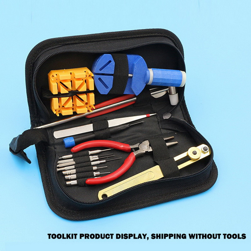 Melns daudzfunkcionāls audekla pulksteņu remonts pārnēsājama instrumentu soma rāvējslēdzēja uzglabāšanas rīks rāvējslēdzēja organizatora instrumenta daļu uzglabāšanas soma