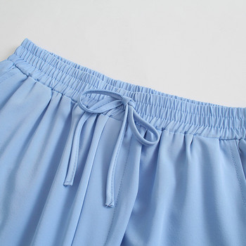 XEASY 2021 Νέο καλοκαιρινό γυναικείο vintage μασίφ παντελόνι Γυναικείο πάτο ελαστικό ψηλόμεσο Casual Chic Παντελόνι Streetwear Παντελόνι