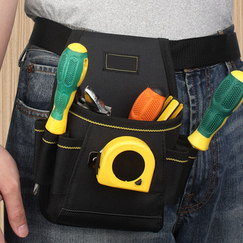 Поясна чанта за инструменти от плат Оксфорд Преносима резервна електрическа чанта с няколко джоба Гаечен ключ Лепило Чанти за съхранение Аксесоари
