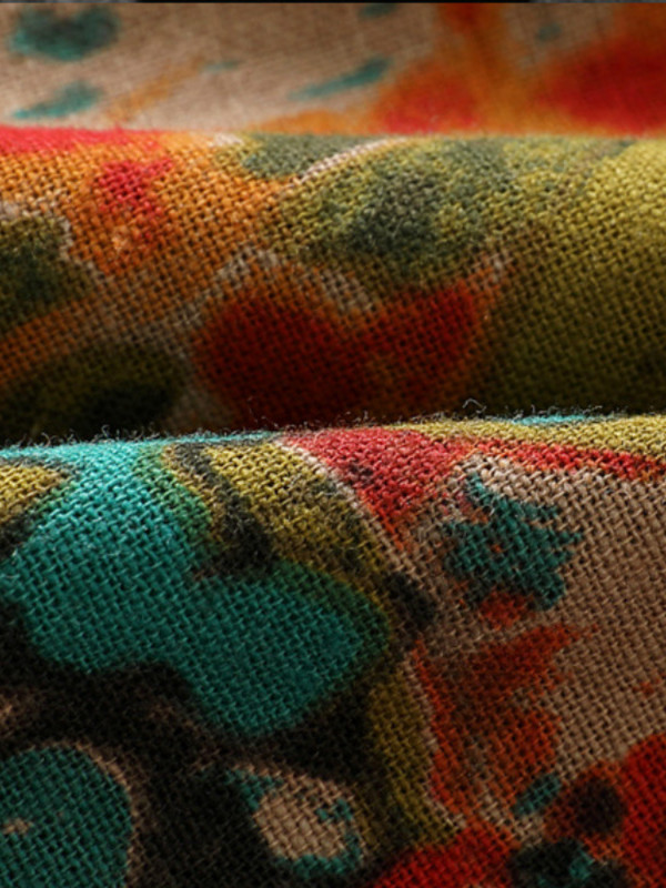 Módne potlačené bavlnené ľanové háremové nohavice pre ženy 2022 Letné ležérne nohavice s vysokým pásom po lýtka, voľné nohavice, dámske streetwear