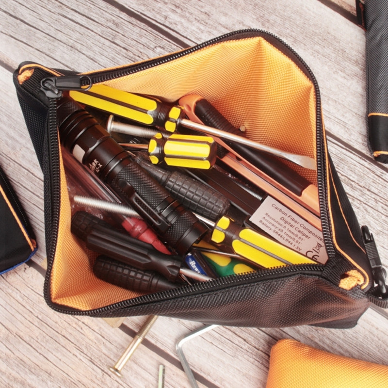Instrumentu rāvējslēdzēja maisiņš Ūdensnecaurlaidīgs elektriķis Instrumentu soma Izturīga maza Rokas instrumentu turētāja kabatas glabāšanas soma aparatūrai 87HA