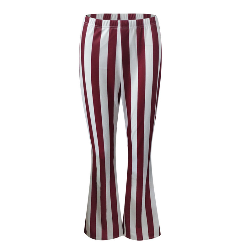 Női kiszélesedő nadrág magas derekú sztreccs függőleges csíkos hosszú nadrág alkalmi klub rugalmas női sztreccs elegáns nadrág Bodycon nadrág