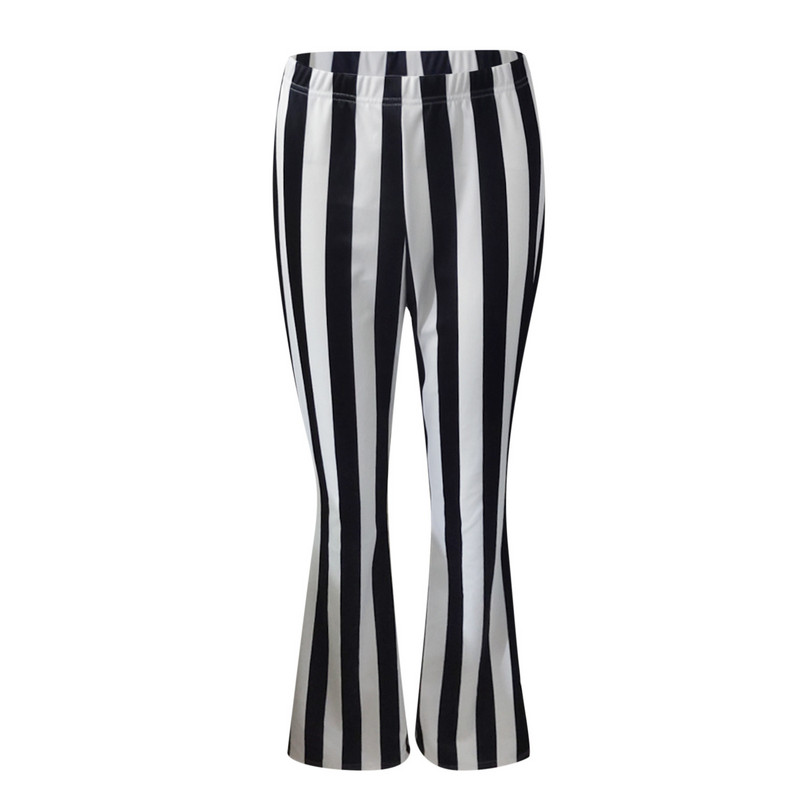 Női kiszélesedő nadrág magas derekú sztreccs függőleges csíkos hosszú nadrág alkalmi klub rugalmas női sztreccs elegáns nadrág Bodycon nadrág