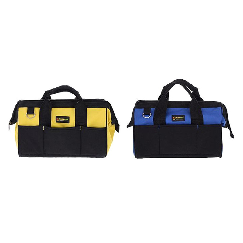 Laia suuga tööriistakott, 14 taskuga tööriistakott õlarihmaga, vastupidav tööriistade hoiukott