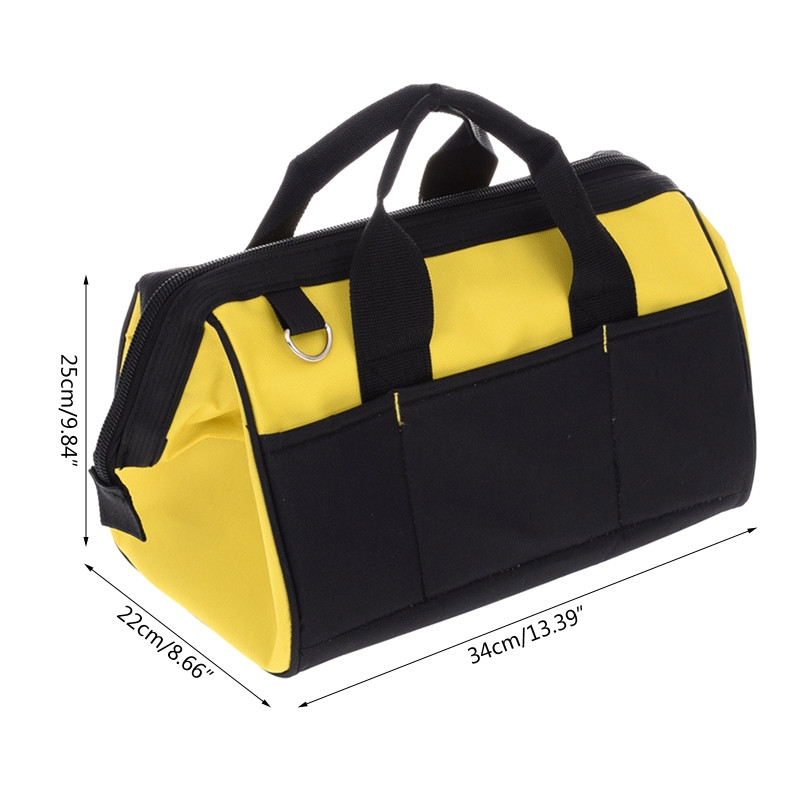 Laia suuga tööriistakott, 14 taskuga tööriistakott õlarihmaga, vastupidav tööriistade hoiukott