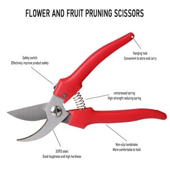 Plant Trim Horticulture Pruner Cut Secateur θάμνος Κήπος Ανοξείδωτο Ψαλίδι Εργαλεία Κλάδος Ψαλίδια οπωρώνων Ψαλίδια κλαδέματος Νέο