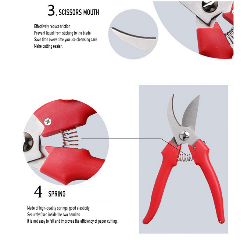 Augu apgriešana Dārzkopība Atzarotājs Griezis Šķēres dārzs Nerūsējošā tērauda šķēres Instrumenti Zaru šķēres Augļu dārza atzarošanas šķēres Jauns