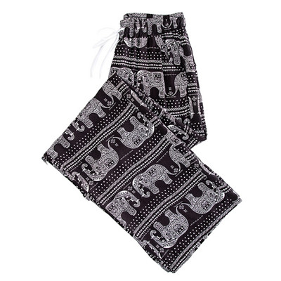 Női Palazzo nadrág széles szárú magas derekú elefánt nyomott Lounge Beach nadrág