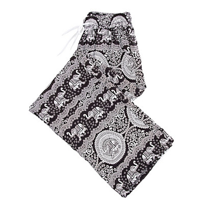 Női Palazzo nadrág széles szárú magas derekú elefánt nyomott Lounge Beach nadrág