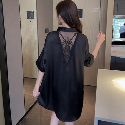 Seksīgs jauks naktskrekls sieviešu šifona krekls puiša stila apakšveļa formas tērps kārdinājums nakts kleita sieviešu guļamveļa apakšveļas kleita