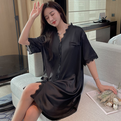 Seksīgs jauks naktskrekls sieviešu šifona krekls puiša stila apakšveļa formas tērps kārdinājums nakts kleita sieviešu guļamveļa apakšveļas kleita