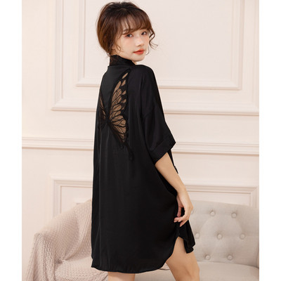 Seksīgs jauks naktskrekls sieviešu šifona krekls puiša stila apakšveļa formas tērps kārdinājums nakts kleita sieviešu guļamveļa apakšveļas kleita