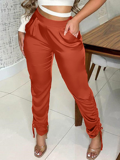 Celmia Streetwear sievietēm Pantalon Mujer potītes savilkšanas aukliņas modes elegants 2023. gada pavasara harēma bikses, satīna šauras garās bikses