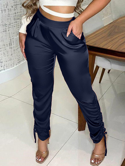 Celmia Streetwear sievietēm Pantalon Mujer potītes savilkšanas aukliņas modes elegants 2023. gada pavasara harēma bikses, satīna šauras garās bikses