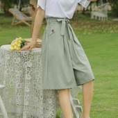 Wakamono Sieviešu Vasaras Bikses ar augstu vidukli sievietēm Platas bikses Korejiešu modes melnas bikses sievietēm 2022