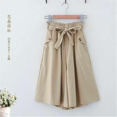 Wakamono Sieviešu Vasaras Bikses ar augstu vidukli sievietēm Platas bikses Korejiešu modes melnas bikses sievietēm 2022