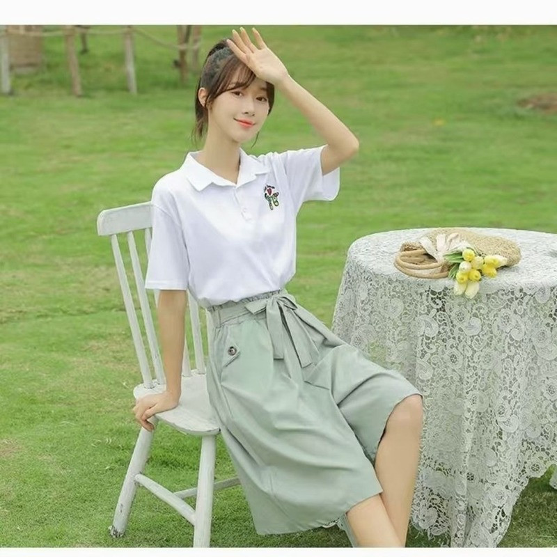 Wakamono Sieviešu Vasaras Bikses ar augstu vidukli sievietēm Platas bikses Korejiešu modes melnas bikses sievietēm 2022