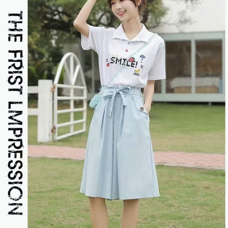 Wakamono Sieviešu Vasaras Bikses ar augstu vidukli sievietēm Platas bikses Korejiešu modes melnas bikses sievietēm 2022