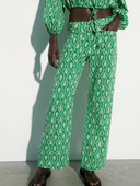 Kumsvag 2023 Γυναικεία ίσια καλοκαιρινά παντελόνια μόδας τύπωμα κουμπιά Τσέπες Γυναικεία κομψά στενά παντελόνια στο δρόμο Ρούχα