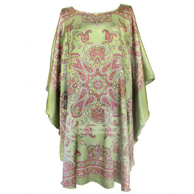 Liela izmēra naktskrekls Sieviešu zīda viskozes guļamveļa Naktskrekls Pavasara Vasara Naktsveļa Intīma Brīva Ikdienas Peldmētelis Mājas Kleita