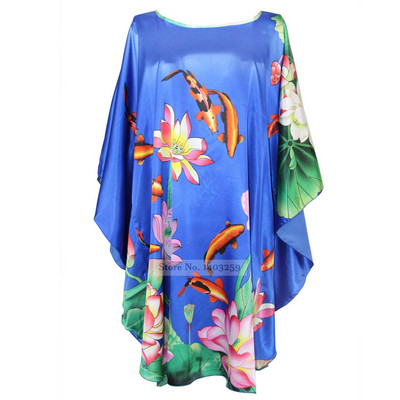 Liela izmēra naktskrekls Sieviešu zīda viskozes guļamveļa Naktskrekls Pavasara Vasara Naktsveļa Intīma Brīva Ikdienas Peldmētelis Mājas Kleita