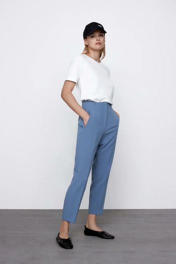 2022 κομψό γραφείο με ψηλόμεσο μολύβι παντελόνι γυναικείο παντελόνι casual δουλειά με τσέπη Γυναικείο παντελόνι Capris