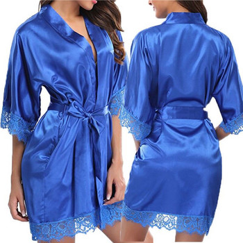 Дамски халат кимоно халат копринен копринен халат сатен копринен халат S-2XL