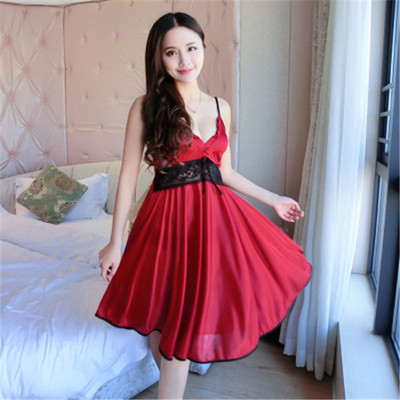 Seksīgs mežģīņu naktskrekls sieviešu guļamveļa pidžamas vasaras šifons bez piedurknēm ar V kakla izgriezumu, sieviešu naktskrekls, sieviešu mājas apģērbs, rozā W1893