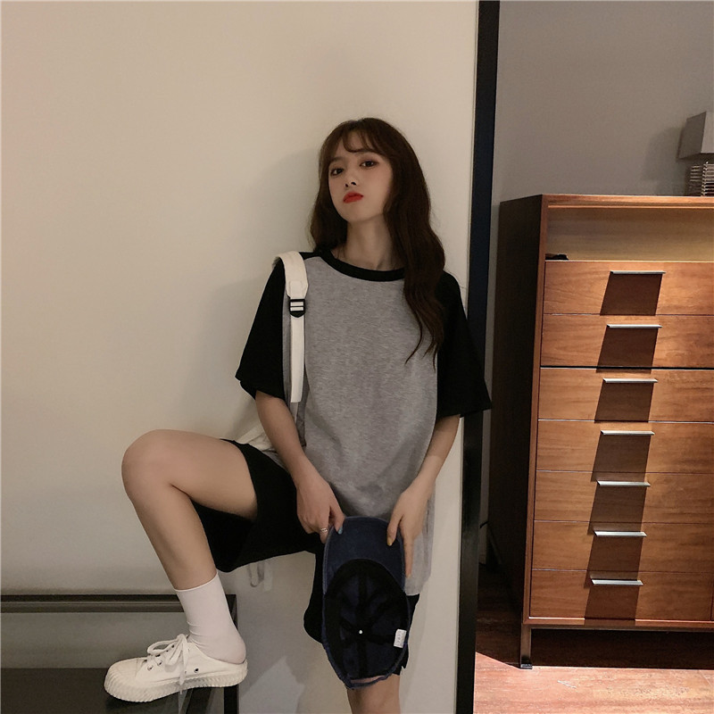 Pizsama szettek női rövid, raglán ujjú és rövidnadrágok Egyszerű divatos hálóruha Otthoni nappali öltönyök koreai stílusú laza nyári elegáns