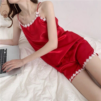 Virágos pizsama szettek Női M-3XL Légáteresztő Egyszerű, Hangulatos Japán Stílus Alapvető Divatos Dizájn Nyári Női Szabadidős Lounge viselet Otthon