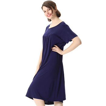 Καλοκαιρινό casual γυναικείο νυχτικό Sleepwear PLUS SIZE Nightdress Nightwear Μαλακό βαμβακερό οικείο εσώρουχο Modal Μεσαίου μήκους Οικιακό Φόρεμα