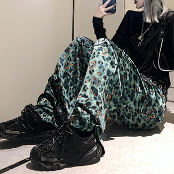Leopard παντελόνι σε στιλ Ευρώπης και Αμερικής Γυναικείο Παντελόνι με ψηλόμεσο ολόσωμο ντραπέ Παντελόνι για κορίτσια Hip Hop Streetwear Floral Παντελόνι Γυναικείο