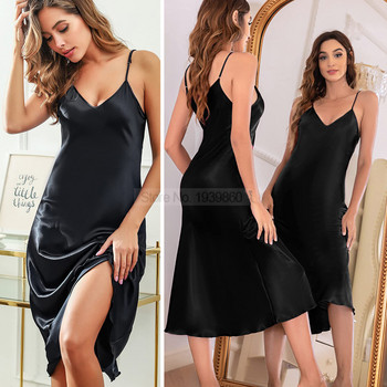 Καλοκαιρινό νυχτικό βολάν Lady Nightwear Νυχτικό Σατέν Σπαγγέτι Φούστα οικεία εσώρουχα Σέξι ρούχα για το σπίτι Μπουρνούζι